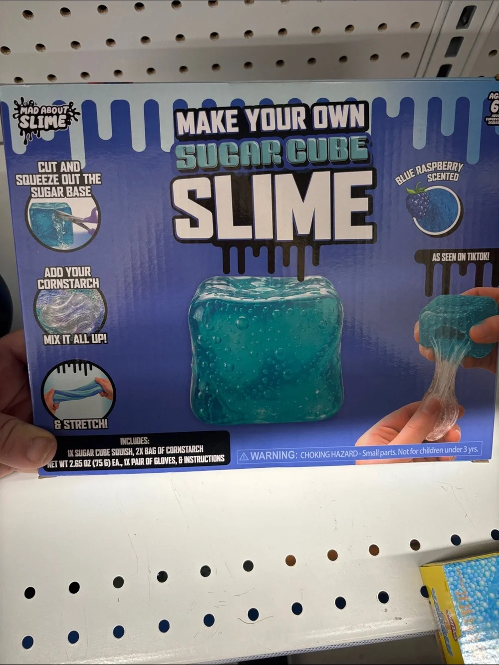 Make Your Own Sugar Cube Slime Kit - Blue Raspberry (Kids Learning Toy)